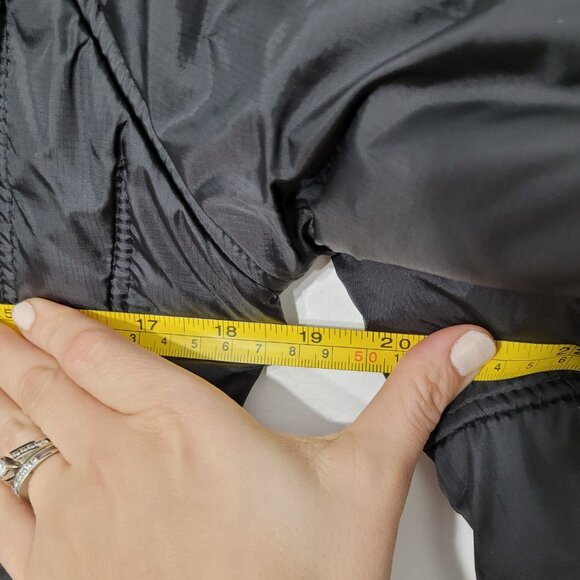 Folia Black Belted Classic Puffer Jacket Lined Hooded Winter Pockets Coat Office - Picture 16 of 16